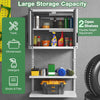Metal Wall Cabinet Garage Storage Cabinet w/3 Adjustable Shelves-Grey