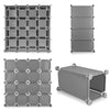 16 Interlocking Clear Plastic Shoe Storage Boxes Organiser Drawers Stackable UK