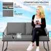 Four-Piece Rattan Strong Panel Outdoor Sofa Set - Grey