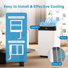 10000BTU Portable Air Conditioner 5 in 1 Dehumidifier 3 Speed Fan 24H Timer