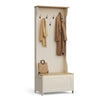 Cream Coat Stand with Shoe Storage, Hallway Unit & Storage Bench,