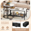 Small Round End Table & Rectangular Coffee Table Set