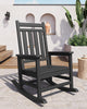 Modern HDPE Rocking Chair High Back Ergonomic Outdoor Rocker Patio Furniture