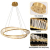 Crystal Chandelier LED Ceiling Light Pendant Lamp Height Adjustable Living Room