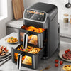 Dual Air Fryer 8L, 13 Programs with Visual Window, 2600W, 2 Years Warranty, NEW
