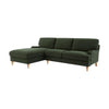 Dusk Hampshire Dark Olive Velvet Left Hand Chaise Sofa RRP £999