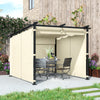 3 x 3(m) Metal Pergola with Retractable Roof and Sidewalls, UPF30+ Refurbished
