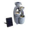 Garden Solar Water Feature LED Light Fountain Outdoor Indoor Resin Ornament Pump