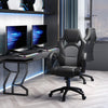 Vinsetto PU Leather Racing Gaming Chair, Swivel Home Office Gamer Chair Gray