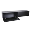 160cm Matte Black 2 Doors TV Cabinet Floating TV Stand Centre Media Console Unit