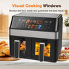 12L Dual Zone Digital Air Fryer Oven Cooker Oil Free Low Fat with 100 Tray Large
