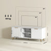 Modern TV Stand Cabinet with Storage for Living Room, White