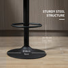 Adjustable Swivel Bar Stools Set of 2, Barstools for Counter Bar, Brown