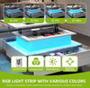 High Gloss LED Coffee Table With Storage Wooden 2 Drawer Living Room Furniture