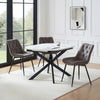 Dusk Brooke Stone & Black Oval Extendable 4-8 Seater Dining Table RRP £599