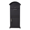 Black Parcel Delivery Box Extra Large Metal Lockable Outdoor Package Drop Box