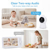 2K 2.4GHz WiFi Baby Monitor, Phone App & 5'' Screen Control, Smart Night Light