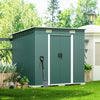 Garden Shed Storage Yard Store Door Metal Roof Building Tool Box Foundation Base