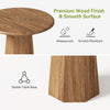 Small Round Dining Table for 2-4 People, 80cm Kitchen Table with Octagonal Base