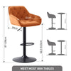 Set of 2/4 Bar Stools Velvet w/Armrest 8cm Thick Seat Swivel Bar Chair Breakfast