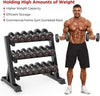 Adjustable 3-Tier 1100LBS Dumbbell Rack Heavy Duty Weight Rack Storage Shelf Gym