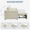 Modern Corduroy Sofa Bed 2-Seater Pull-Out Loveseat Sleeper w/ USB Ports