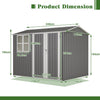 Garden Shed With Window Doors Outdoor Steel Apex Roof Tool Foundation