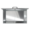 Galvanised Metal Rectangle Animal Food Feeding Bin Trough Tub Storage Container