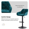 Set of 2/4 Bar Stools Velvet w/Armrest 8cm Thick Seat Swivel Bar Chair Breakfast