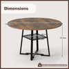 120 CM Dining Room Table Round Dining Table for 4-6