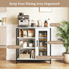 Sideboard Storage Cabinet Buffet Cabinet with Adjustable Shelves