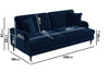 Brand new Set of soft lounge furniture Navy Velvet 3+2+love seat with footstool