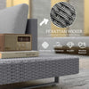 5-Seater Rattan Wicker Sofa Set Furniture Patio Tea Table Set with Cushions, Lig