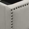 Upholstered Bed 6 FT Super King Ottoman Bed Grey Fabric Bed Frame With Storage