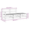 3 Piece Garden Lounge Set Solid Pinewood Modern Outdoor Furniture