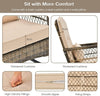 Rattan Garden Furniture Set Outdoor Rocking Chair & Table Set for Patio Balcony