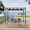 3 x 2.8m Pergola with Retractable Roof & Hollow Shade Garden Canopy Patio Gazebo