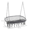Hanging Hammock Swing Chair Cotton Rope Porch Swing for Indoor Outdoor Patio