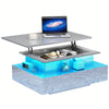 LED Coffee Table with Storage Lift Up Living Room Wooden Furniture 2 Drawer