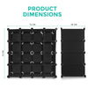 16 Interlocking Clear Plastic Shoe Storage Boxes Organiser Drawers Stackable UK
