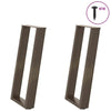 Console Table Legs U-Shaped 2 pcs Natural Steel 28x(72-73) cm Steel