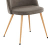 Dusk Iris Taupe Velvet & Natural Wood Effect Set of 2 Dining Chairs RRP £299