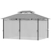 Garden Gazebo Party Tent Pivillion Shelter Curtains Sidewalls Steel 4m x 3(m)