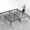 Double Metal Bed Frame Strong Platform Bed Frame Heavy Duty Black 153 x 203 cm