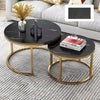 Nesting Coffee Tables Set of 2 Round Stacking Sofa Side Tables Bed/Living