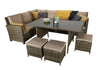 Signature Weave Charlotte Truffle Brown Outdoor Corner Dining Sofa Set RRP £1212