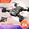 8K HD Drone Dual Camera Foldable With 3 Batteries RC Quadcopter for Kids Adults