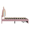 Upholstered Bed 3ft Single Bed Frame with Storage Drawer and Rainbow Headboard