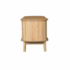 TV Stand Cabinet 170 cm TV Unit With Solid Wood Slide Doors and Rattan Drawers