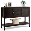 Console Sofa Table Narrow Entryway Table W/ 2 Drawers & 2 Storage Cabinets